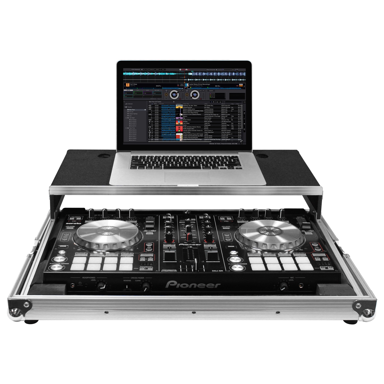 Low Profile Pioneer DDJ-RR / DDJ-SR / DDJ-SR2 Flight Case with 