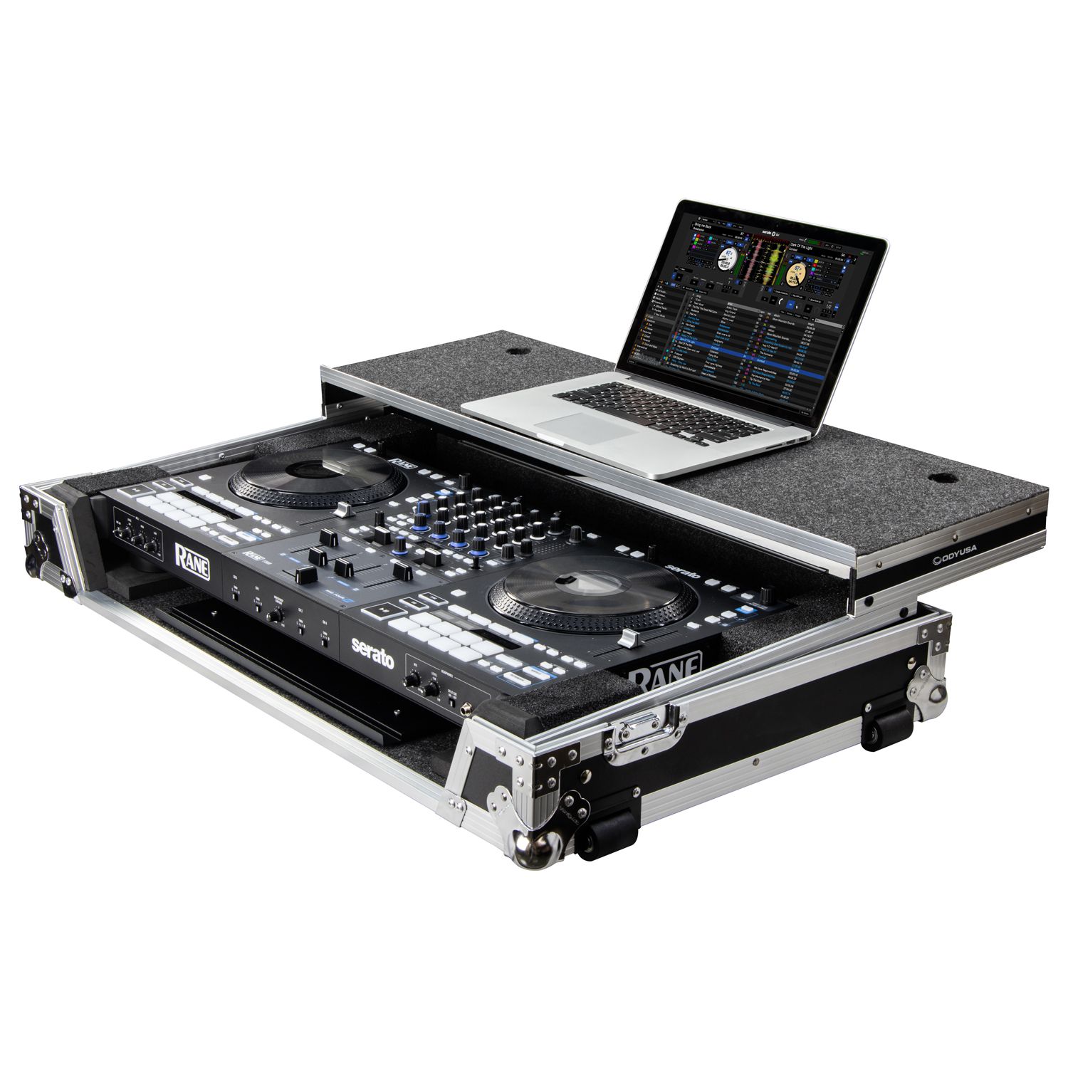 RANE FOUR Flight Case with Glide Tray and Platform - Odyssey Cases